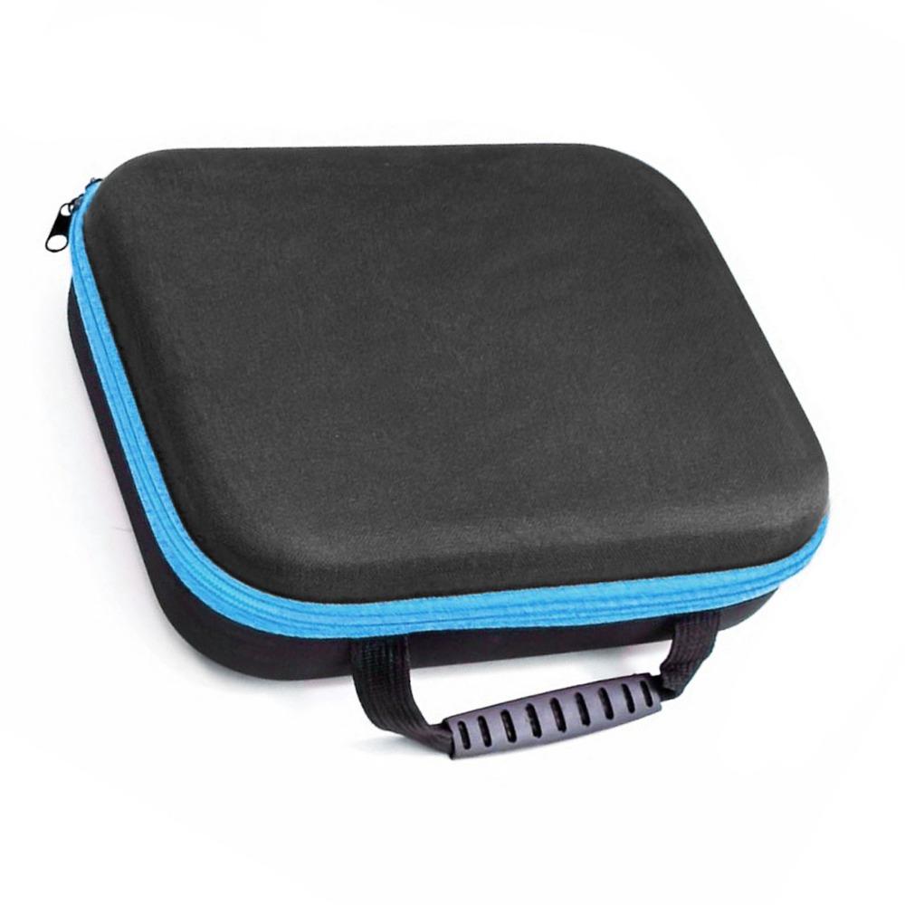 Mesh Pocket Hard EVA Tool Case Light Blue Strip Electrical Storage Organizer  For Handymen