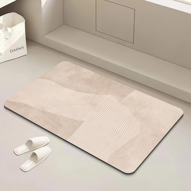 Bathroom Floor Mat Japanese Striped Style Water-absorbing Quick-drying Carpet Diatom Mud Non-slip Rug Toilet Household Door Mats