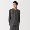 MUJI Jersey Knit Crew Neck Long Sleeve AB1MLA6S Dark Gray Stripe XL Men's T-Shirt