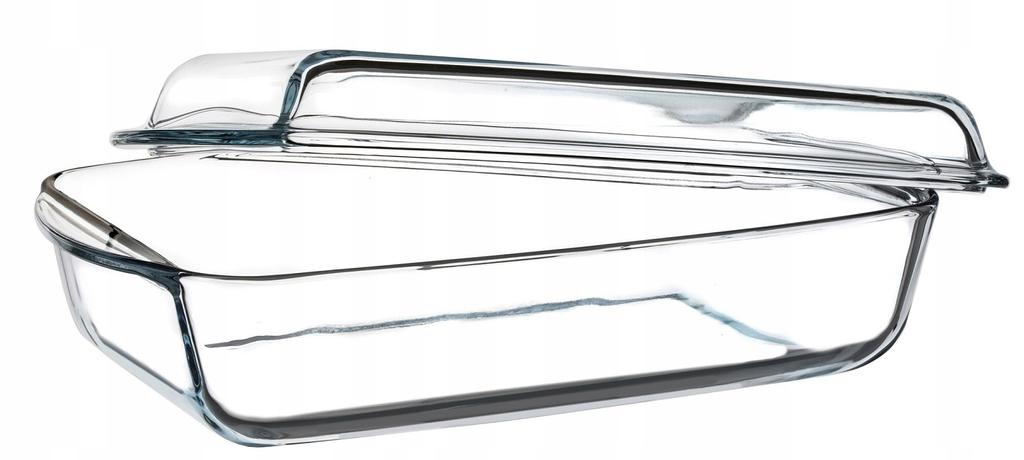 KADAX Hőálló edény fedővel sütéshez, sütéshez, téglalap alakú