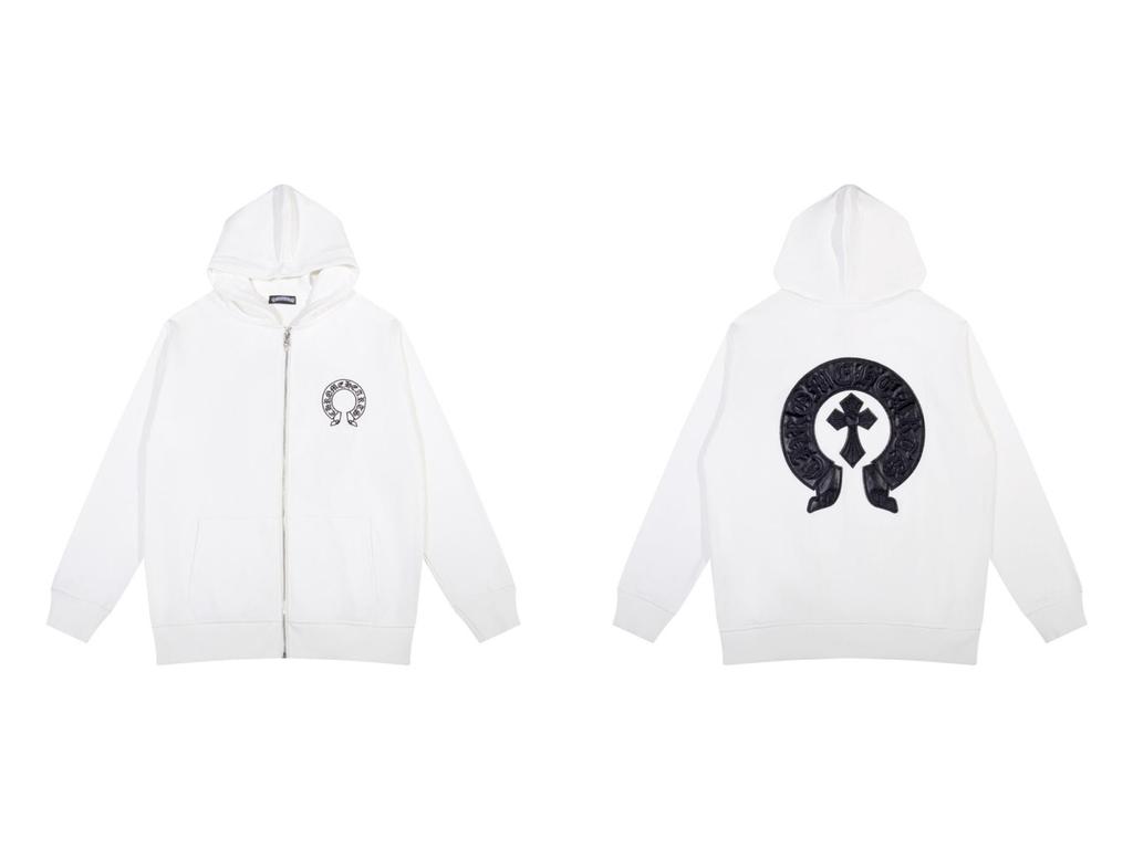 Vyšívaná mikina s křížem a podkovou pro muže a ženy - Podzimní oblečení