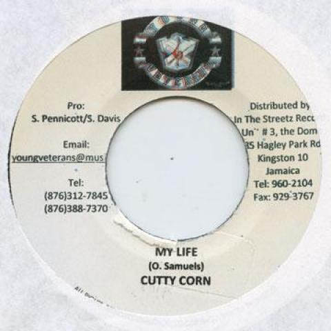 7inch Record CUTTY CORN - My Life Young Veterans 2009 Jamaica Reggae, Ska  Dub
