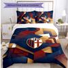 Bologna FC Printed 3PCS Bedding Set Breathable Duvet Cover with Pillowcases Decorative Bed Linen for Bedroom Home