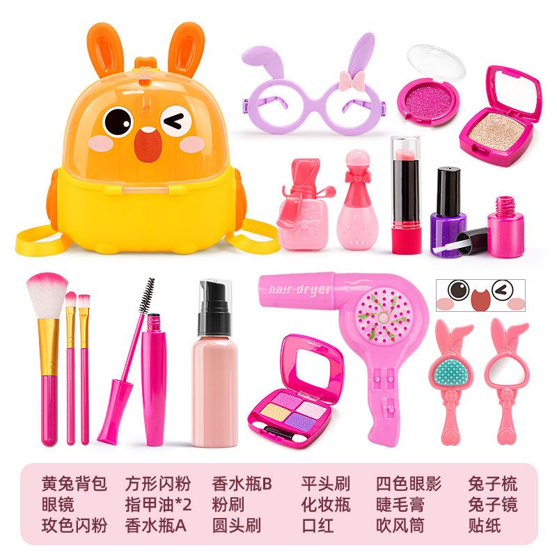 Simulation Children'S Cosmetics Set Rabbit Storage Backpack Girl Playing House Colorless Makeup Toy