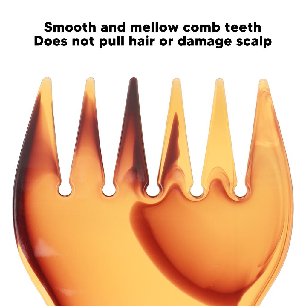 3pcs Wide Teeth Texture Comb Hair Quiff Styling Pick Comb for Retro Oil Head Slicked Back Hairstyle