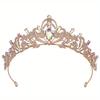 Baroque Crystal Tiaras and Crowns Vintage Rhinestone Princess Prom Crown Diadem for Bride Women Wedding Hair Accessories Jewelry