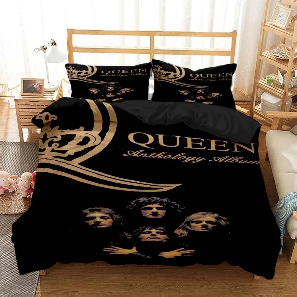 Königin Rockband Digital Printed Bedding for Boys Queen Bedding Set Soft and Comfortable Customized King Size Bedding Set