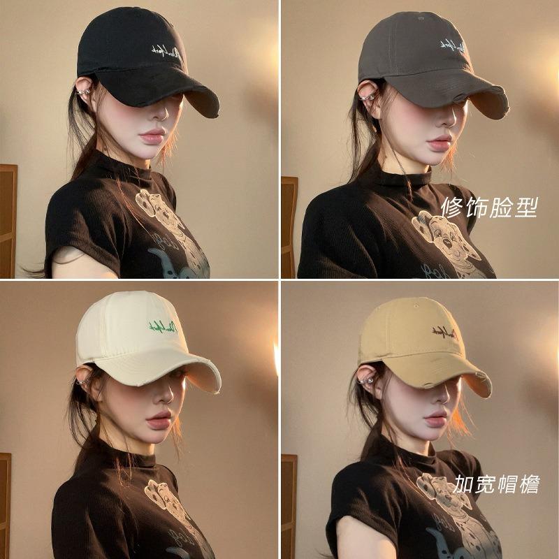 New Baseball Cap Autumn and Winter Big Head Circumference Showing Face Small Hat Men's and Women's Fashion Casual Versatile Cap