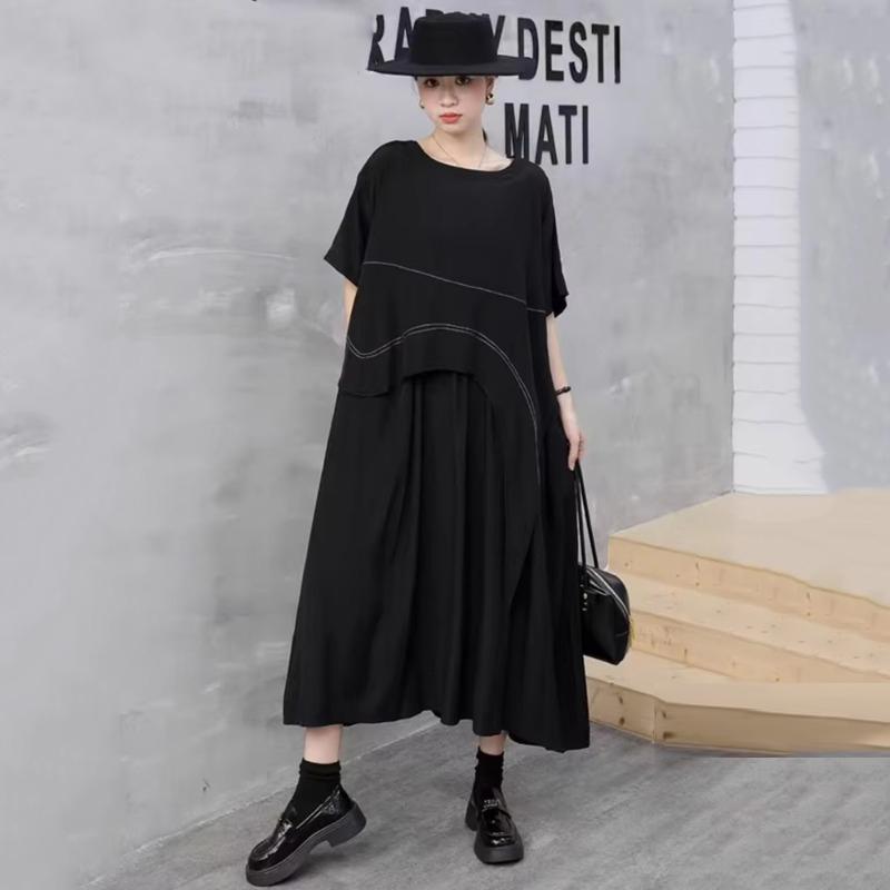 Xitao A-Linie Rundhals Vintage Kleid ZMY1380