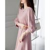 Demana Hepburn Style Round Neck Lantern Sleeve Mid-Length Dress