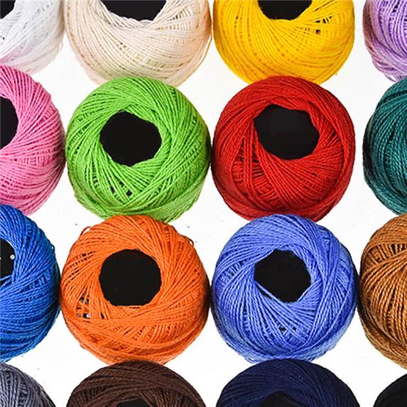 Crochet Cotton Yarn Balls Cross Stitch Needlepoint Hand Embroidery Knitting Threads