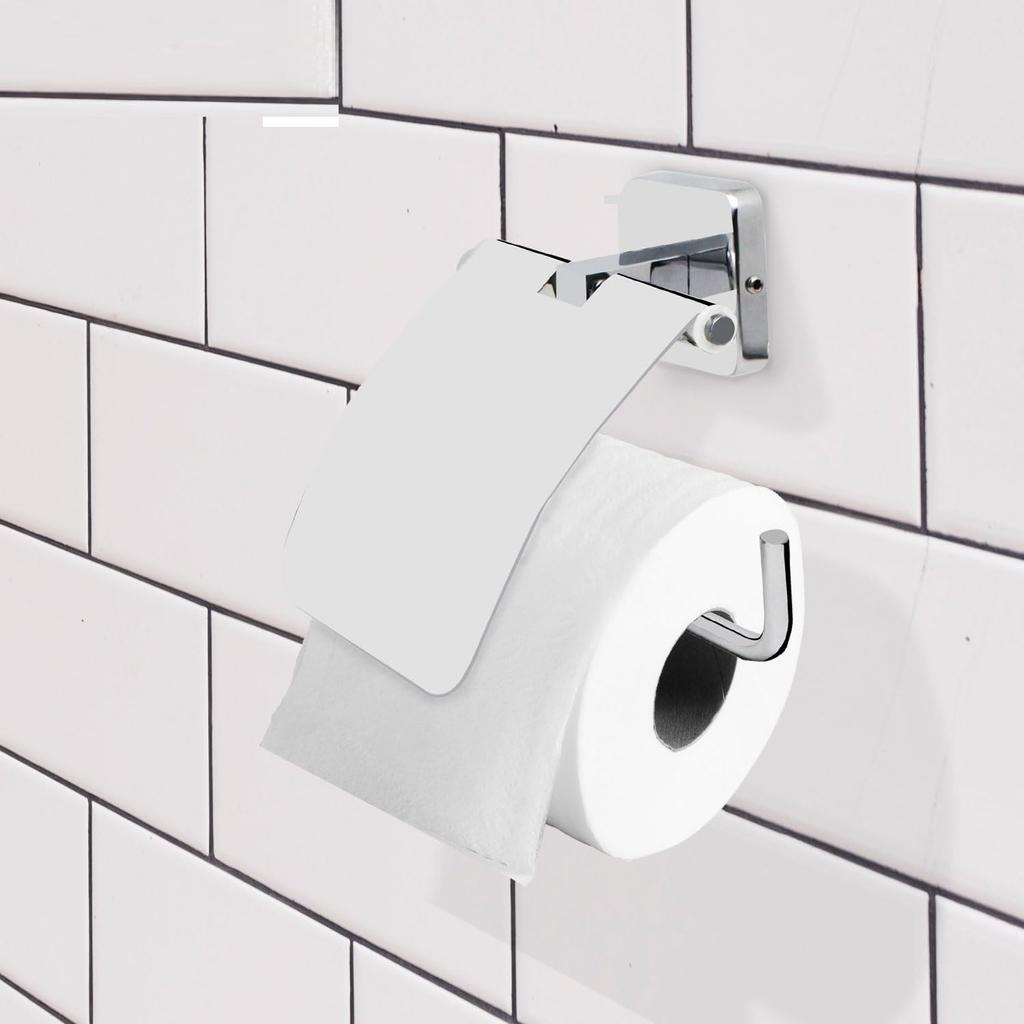 Toilet Paper Holder for Bathroom – Wall Mounted Tissue Holder | Chrome Finish | Stainless Steel Rust-Resistant Toilet Roll Holder