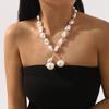 Elegant Creative Pearl Cherry Fruit Necklace, Fashion Temperament Irregular Pearl Collarbone Chain