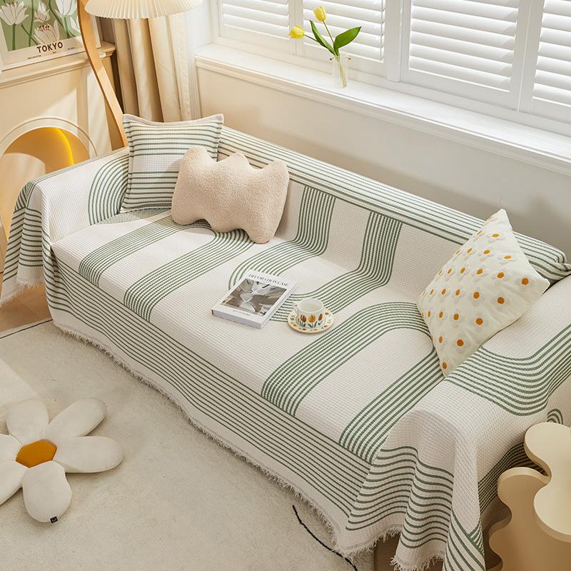 Modern Sofa Cover Throw Fringes Universal Couch Slipcover Sectional Furniture Protector Geometrical Sofa Towel for Pets Dogs