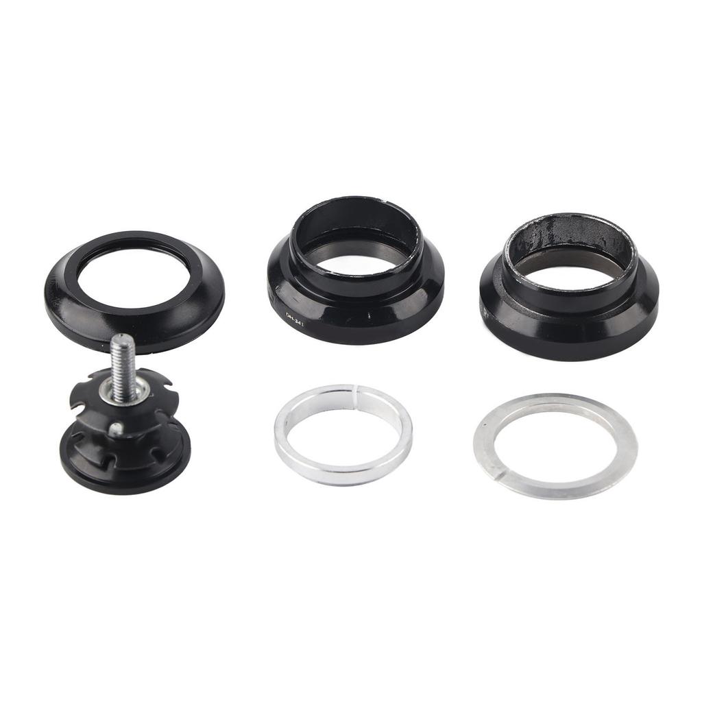 Risk Aluminum Alloy 34mm Bicycle Bike Headset for 28.6mm Straight Steerer Fork Bearing(Black)