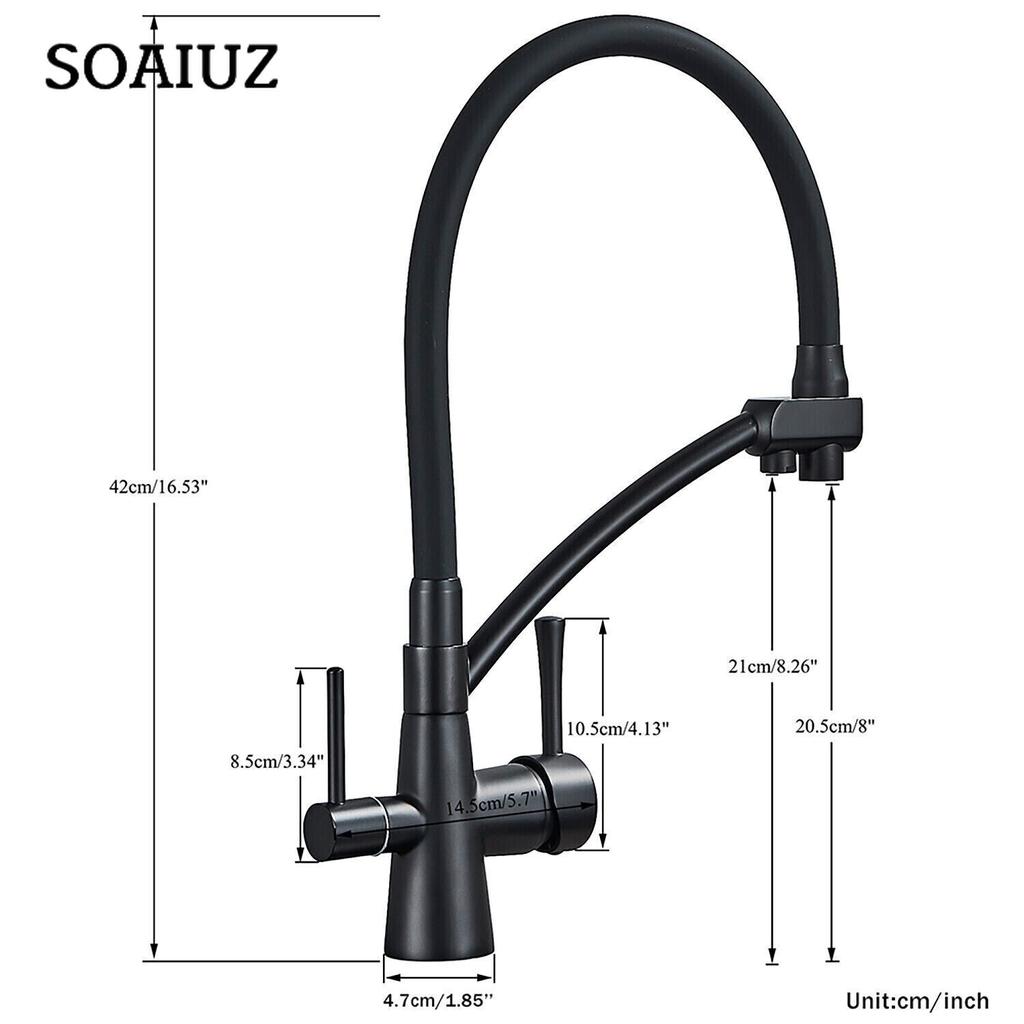 Mattschwarzer Küchenarmatur, gefilterter Küchenarmatur, Reinigungs-Küchenarmatur