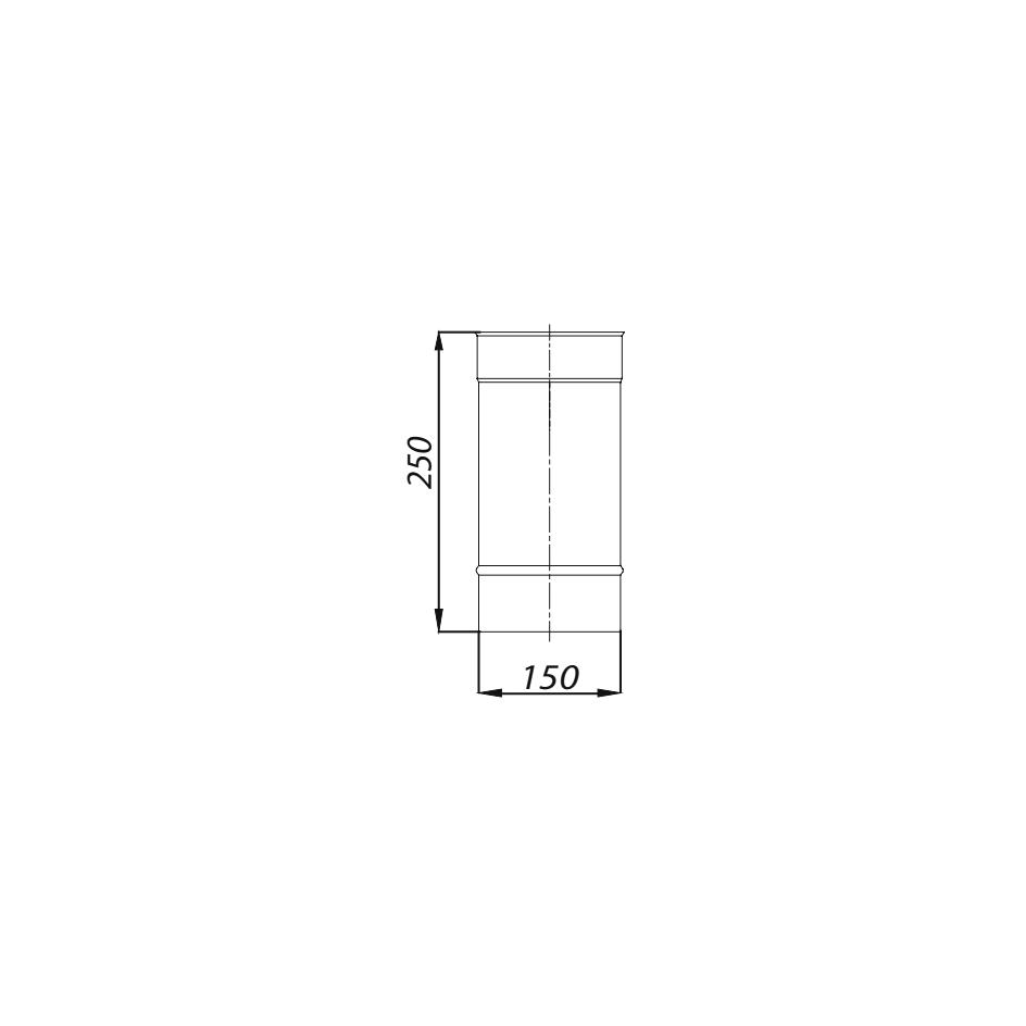 ADAM EW Single wall chimney pipe fi 150 0.25m