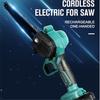 1200W Mini 4 Inches Rechargeable Electric Chain Saw with 1/2 Lithium-ion Battery Woodworking Pruning One-handed Saw Garden Tool