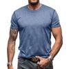 Magliette estive casual da uomo con scollo a giro, vestibilità attillata, a maniche corte, basiche, solide, da allenamento, traspiranti, sportive, traspiranti, per uomo