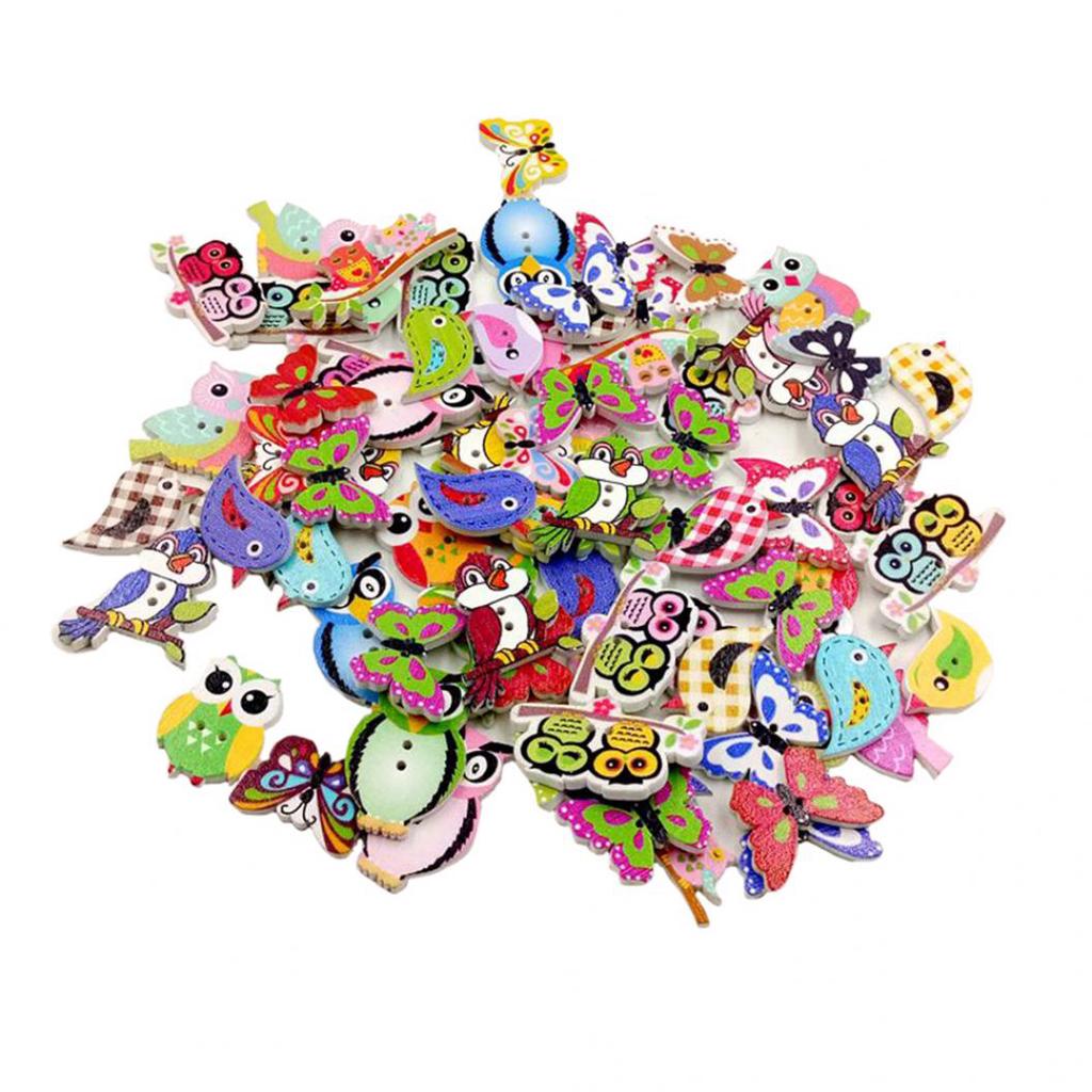 50 Stück Holzknöpfe 2 Löcher Cartoon Tiere Zahlen Nähen Scrapbooking 50 Stück Holzknöpfe 2 Löcher Cartoon Tiere Zahlen Nähen Scrapbooking