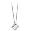 Creative Geometry Hollowed-out Cubic Pendant Necklace for Woman Korean Personalized Collarbone Chain Jewelry