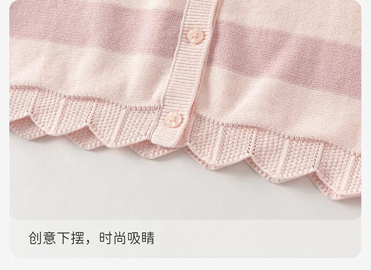 David Bella Girls' Anti Static Knitted Sweater Vest Autumn Collection New Baby Cotton Striped Vest