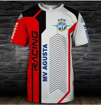 New MV Agusta T-Shirt Motorcycle Racing 3D Printed Men's Sports Casual Fashion Oversized O-Neck T