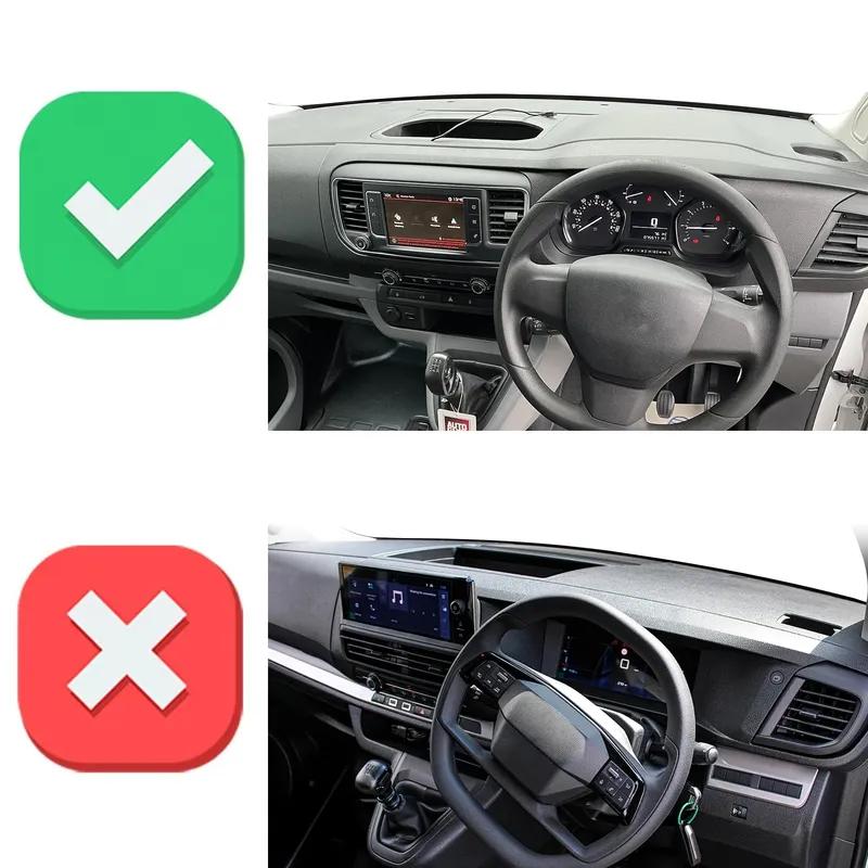 For Peugeot Expert Traveller 2017- Fiat Scudo Car Dashboard Cover Dashmat Non‑Slip Protective Dash Mat Pad Auto Accessories