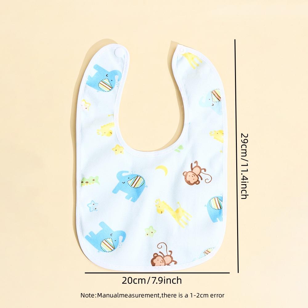 Random 4/6/8/10PCS Baby Bibs Cotton Waterproof Bib Children Feeding Clothes Protection Kids Toddler Scarf for Newborns Boys Girl