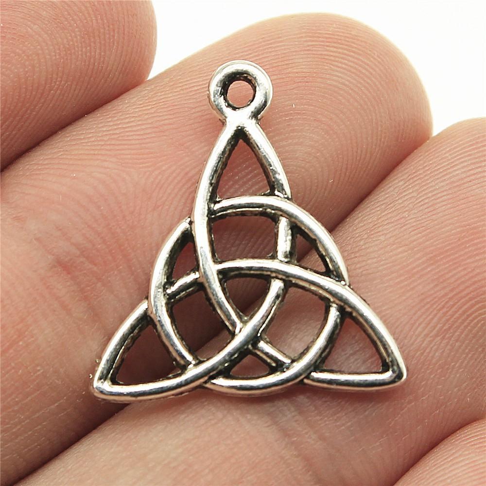 20pcs Triquetra Symbol Charms Pendants Antique Jewelry Making DIY Handmade Craft For Jewelry Making
