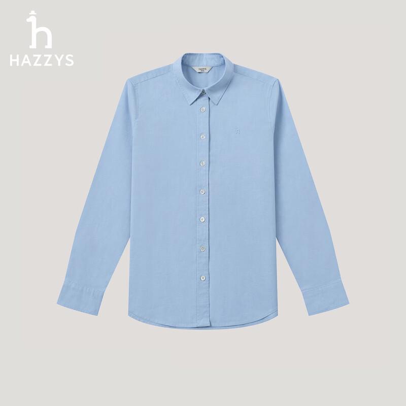HAZZYS Women s 2026 Spring Long Sleeve Solid Casual Shirt M