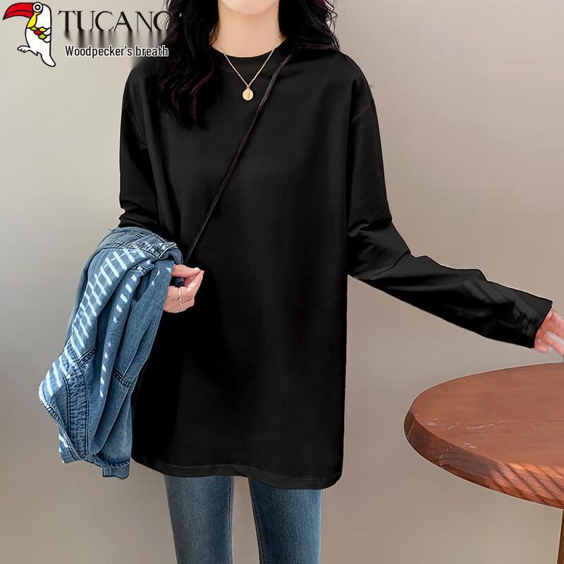 

Woodpecker Women s Fleece-Lined Round Neck Long Sleeve Top L