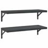 VidaXL Wall Shelves 2 Pcs 75x30 Cm Black Stainless Steel, Floating Shelf, Wall Display Shelf, Panel 3214515