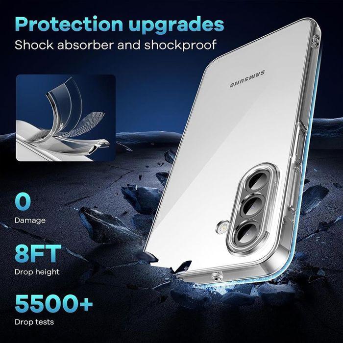 Skyddsskal - BOOLING - för Samsung Galaxy A26 5G - Transparent Silikon - Stöttåligt - Anti-repor