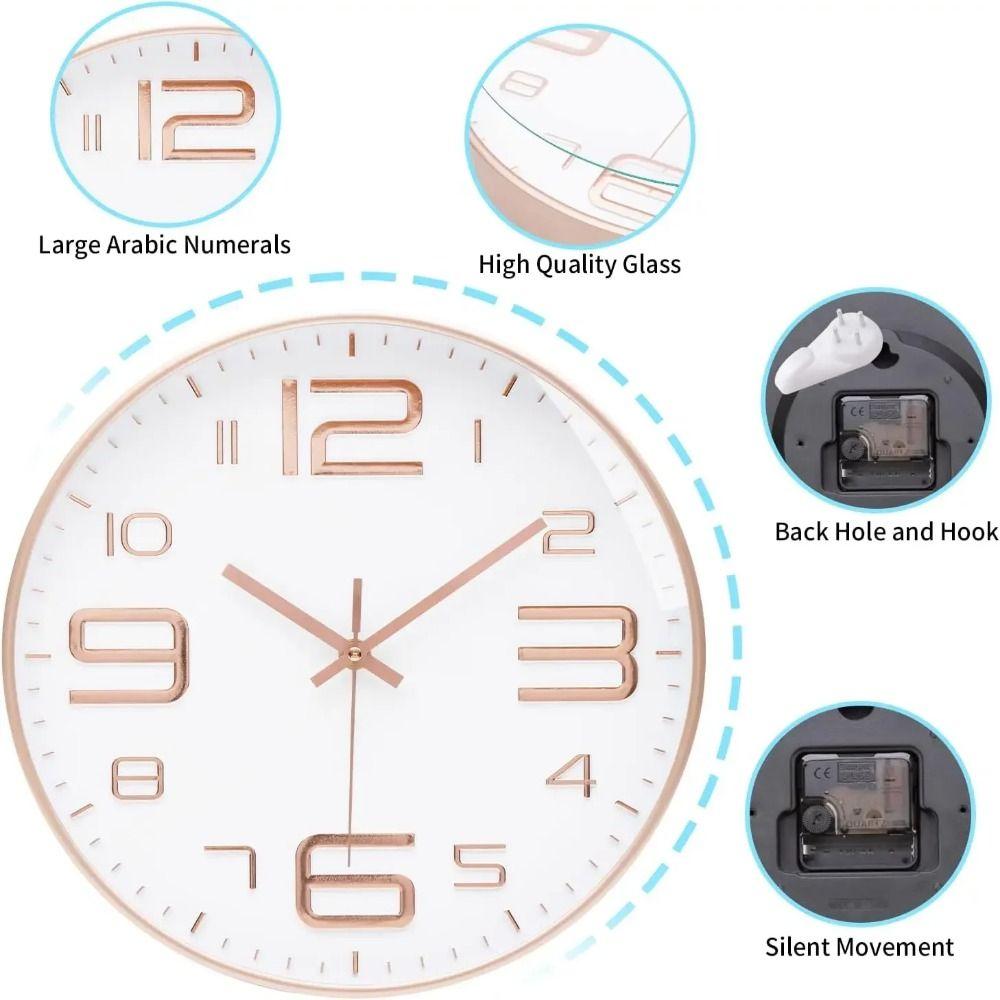 Mute Nordic Wall Clock Unique Wall Hanging Clock Personalizes Digital Clock  Bedroom