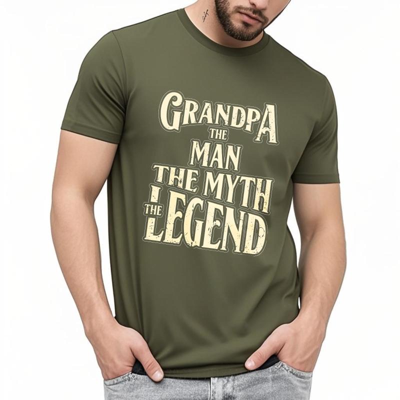 Hiphop For Man Summer T Shirt Grandpa The Man The Myth The Legend Short Sleeve Comfortable Oneck For Her Top Tees