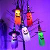 Halloween Ghost LED Hat Pendant Dangling Wizard Light Decora for Home Outdoor Railing Flying Ghosts Window Wall Scary Ornament