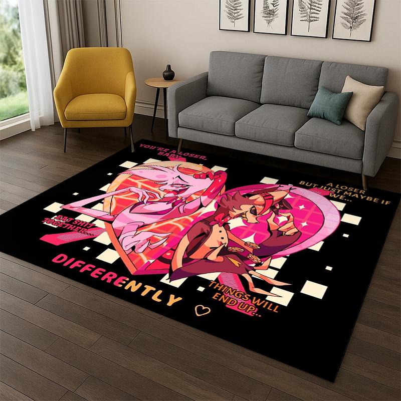 

Cartoon H-Hazbin Hotel Charlie Carpet Rug for Bedroom Living Room Sofa Playroom Doormat Home Decor,Kid Game Area Rug Non-slip 40x60cm