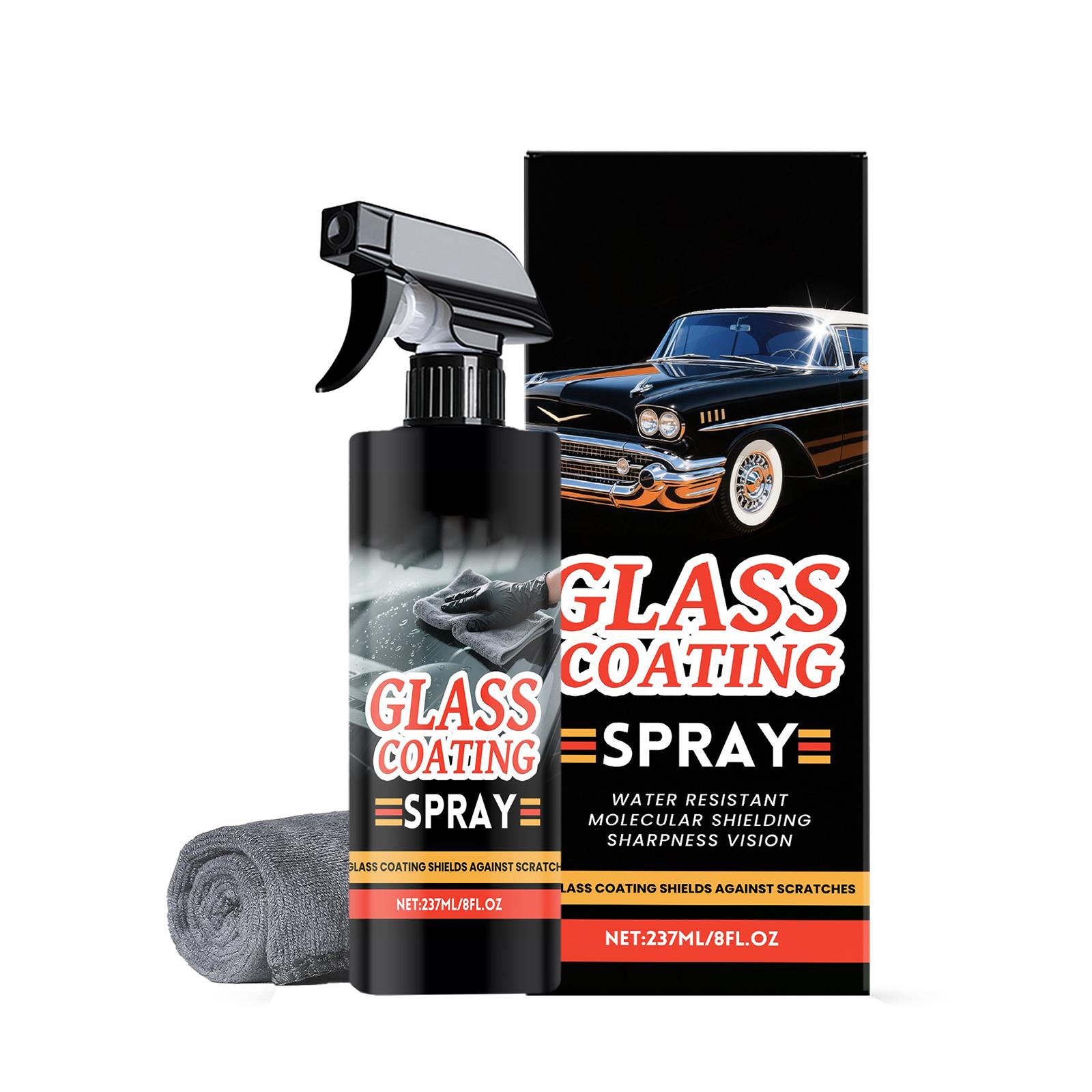 

Средство для очистки автомобильных стекол Керамическое покрытие для стекла Спрей, Водоотталкивающая полироль для лобового стекла автомобиля 237 мл One Size