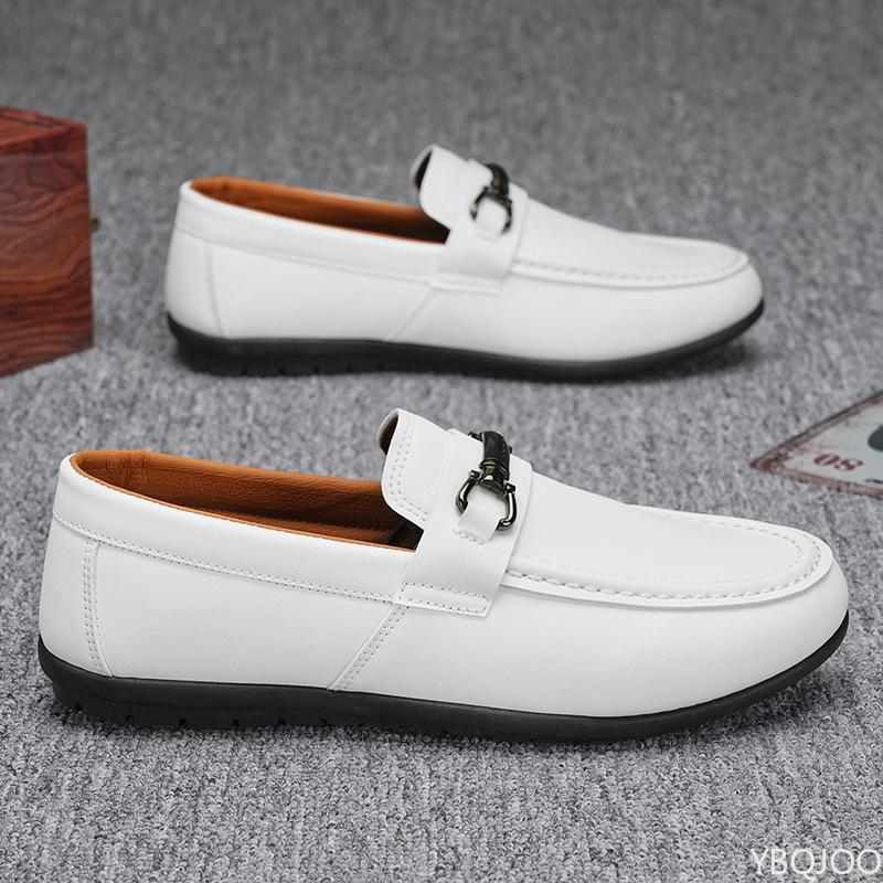 Fashion 2025 Large size Men's Shoes Trendy British loafers Low cut casual leather shoes Male fashion comfortable Flats Zapatos Homme