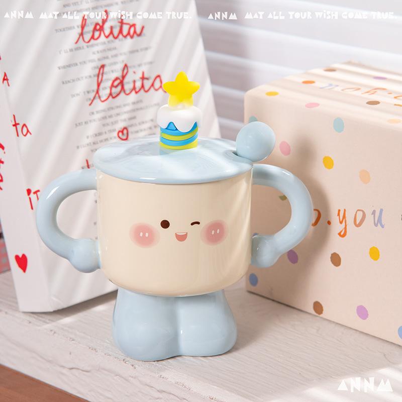 

Cute New Mug with High Appearance Level Children s Day Gift Couple Cups Household Drinking Water with Ceramic Lid