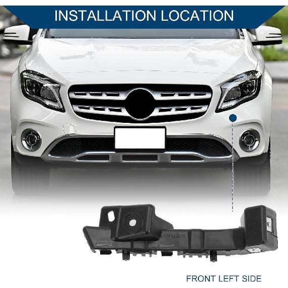 Bumper Support Bracket for Chevy Malibu 2016-2022 / Left Side Front Bumper Retainer Bracket Hold Mount/Durable ABS / 1 Pc Black