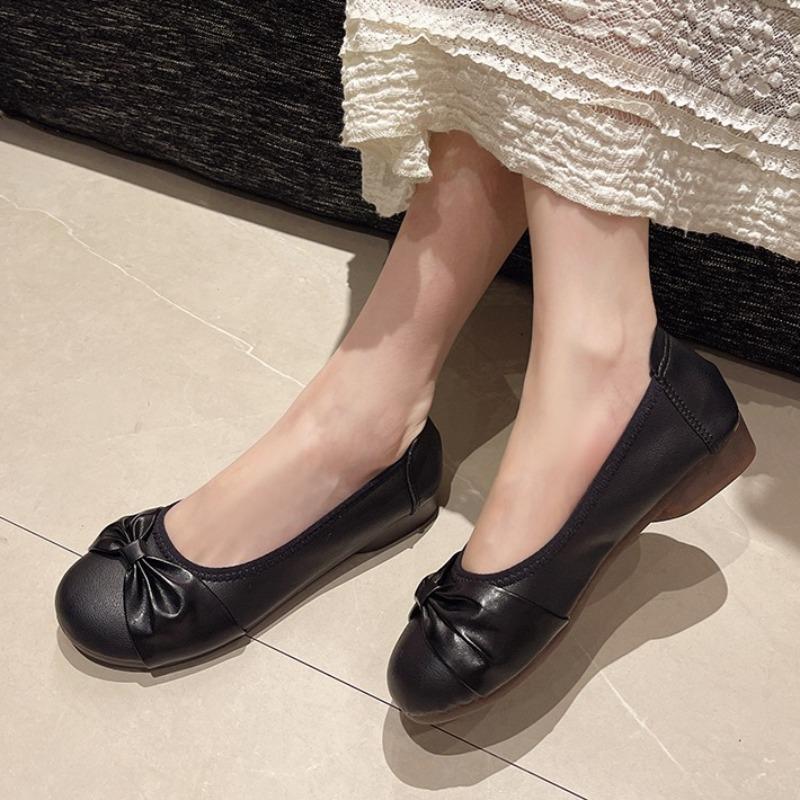 Fashion Bow Women Shallow Flats Soft Shoes Designer Elegant Autumn 2025 New Sport Shoes Fashion Casual Sneakers Dress Zapatillas Mujer