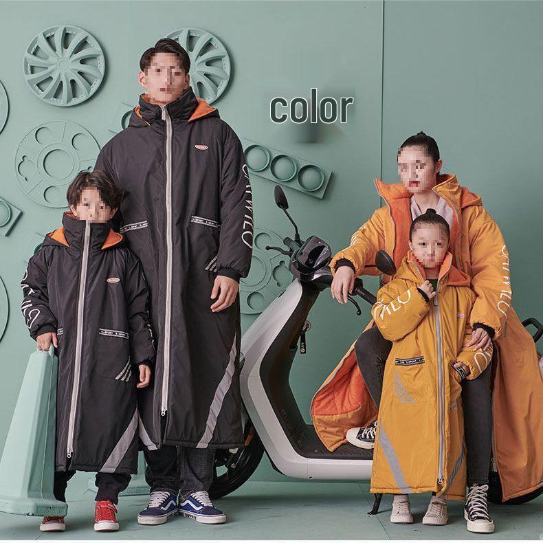 Winter Fleece-Lined Cycling Suit & Windshield: Waterproof, Windproof, Thickened Zipper Windbreaker for Cold Weather