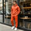 Men's Hooded Sweatshirt Set 2 Piece Color Casual Athletic Wear Outfit