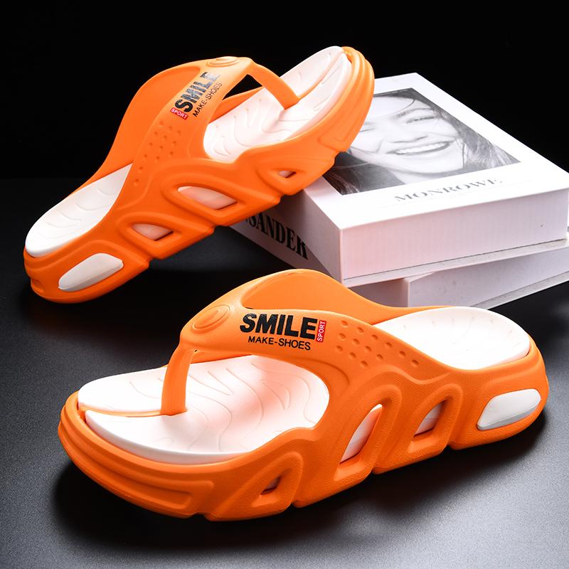 Yto Curtain Men's Summertime Flip Flops Outside Indoor Slide Shoes Thick Soft Plush Comfort Shoes Beach Sandal Shoes Anti-Skid Home Slide Shoes Cm
