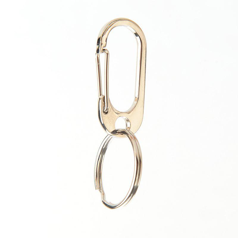 Portable Alloy Carabiner Quick Release Metal Keychain with Keyring