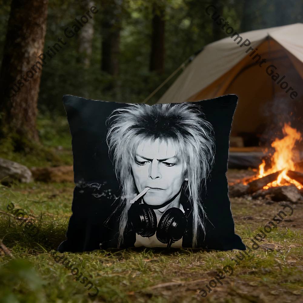 DDavidS BBowieS Kissenbezug Polyester Quadratische Kissenhülle 45 cm Dekorativ für Zuhause Couch Bett Auto Dekor