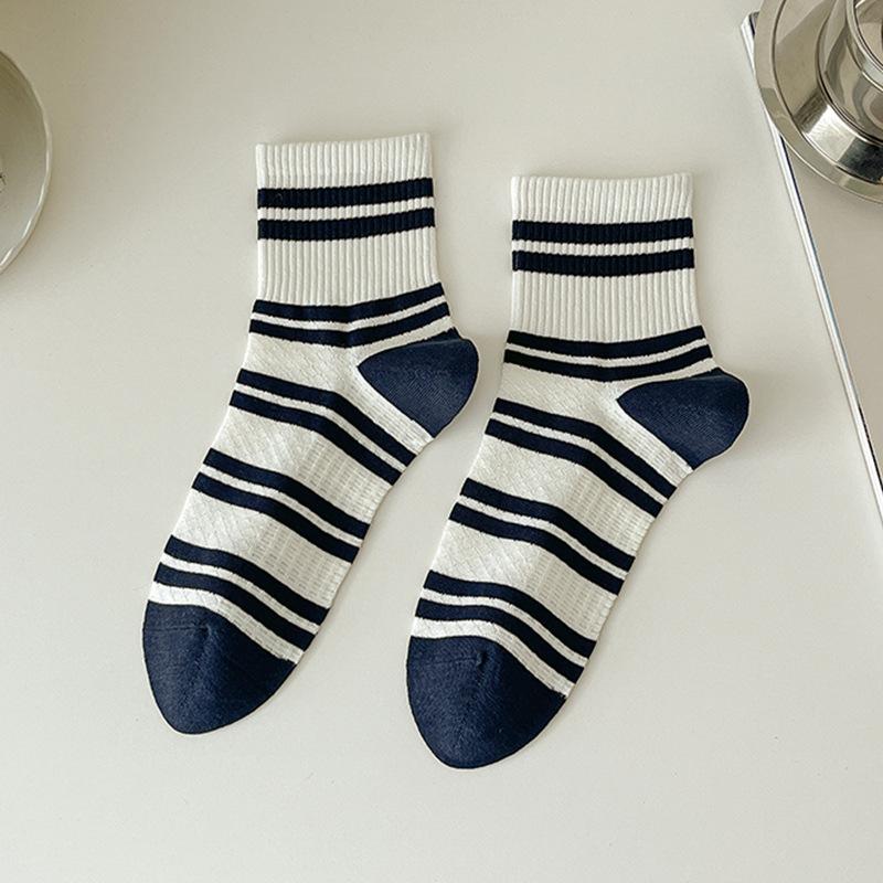 Men's Fashion Socks: Short-sleeved Men's Socks with Double Cuffs and Boneless Seams, Breathable Mesh Men's Mid-sleeved Socks