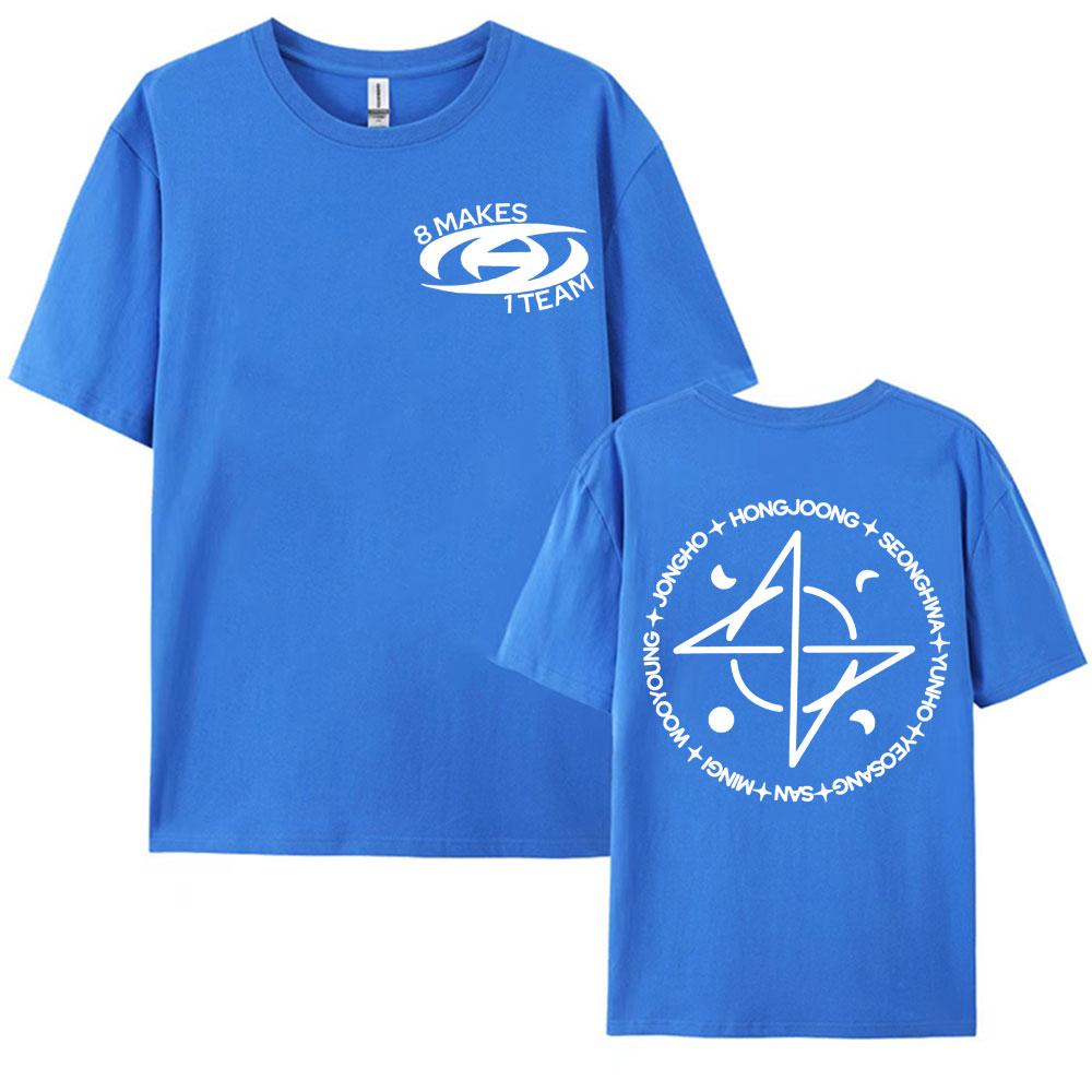 8 Makes 1 Team Kpop ATEEZ T Shirt Men Womens Korean Fashion Aesthetic T Shirts Streetwear Casual 100 Cotton Oversized Tshirts